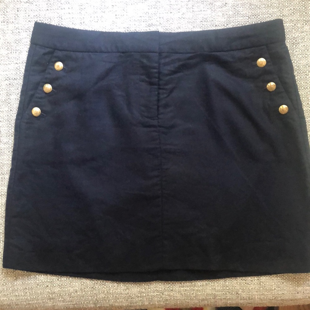 J.crew navy skirt, size 8